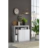 Buffet design 2 portes BURGA BETON 108 cm