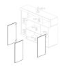 Buffet design 3 portes BURGABETON 146 cm
