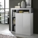 Buffet haut 2 portes BURGA BETON 108 cm