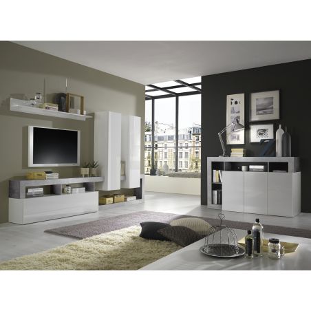 Ensemble meuble TV design BURGA BETON 277 cm