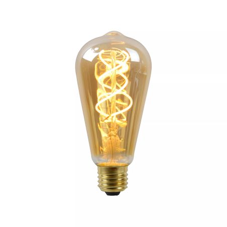 Lampadaire ILONA- Ø 34 cm - 1xE27 - Ambre - de la marque LUCIDE
