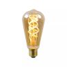 Ampoule filament LED ST64 - culot E27 - Ø 6,4 cm - 1x4,9W 2200K - Ambre - de la marque LUCIDE