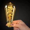 Ampoule filament LED ST64 - culot E27 - Ø 6,4 cm - 1x4,9W 2200K - Ambre - de la marque LUCIDE