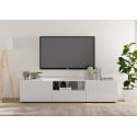 Meuble TV 181 cm JANEIRO BLANC avec 2 portes 1 tiroir et 1 niche