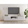 Meuble TV 181 cm JANEIRO BLANC avec 2 portes 1 tiroir et 1 niche
