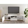 Meuble TV 181 cm JANEIRO BLANC avec 2 portes 1 tiroir et 1 niche
