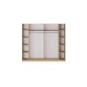 Armoire 244 cm KIRAN en décor chêne clair avec 2 portes coulissantes