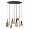 Suspension JOANET - 6xE27 - Laiton - de la marque LUCIDE