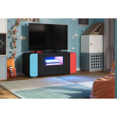 Meuble TV DARIUS avec éclairage LED inclus