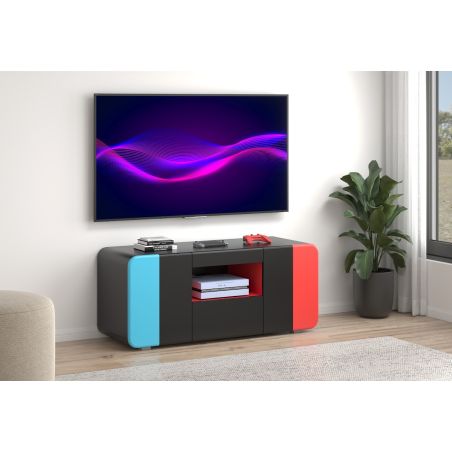 Meuble TV DARIUS avec éclairage LED inclus