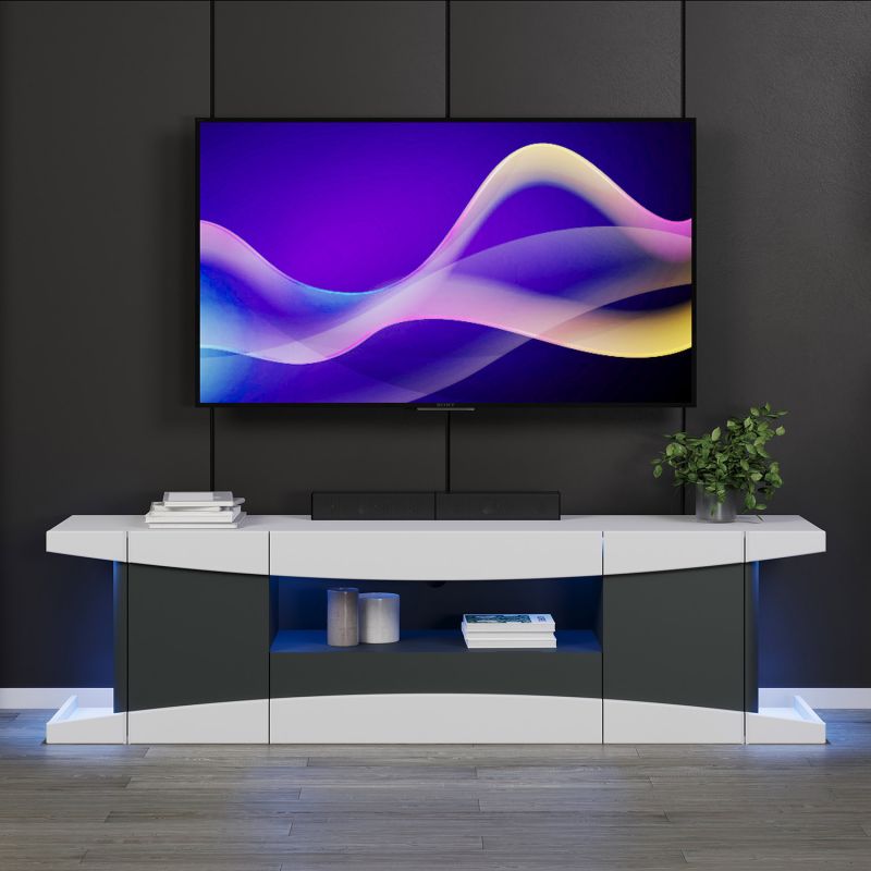 Meuble TV 180 cm DARIUS PLAY avec éclairage LED inclus