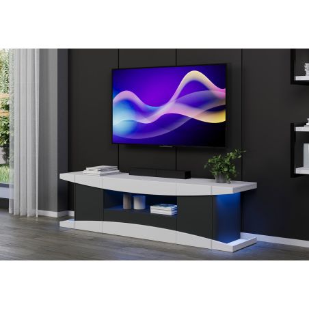 Meuble TV 180 cm DARIUS PLAY avec éclairage LED inclus