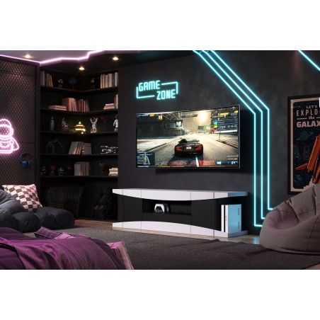 Meuble TV 180 cm DARIUS PLAY avec éclairage LED inclus