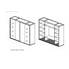 Armoire 200 cm CASPIAN avec 2 portes coulissantes