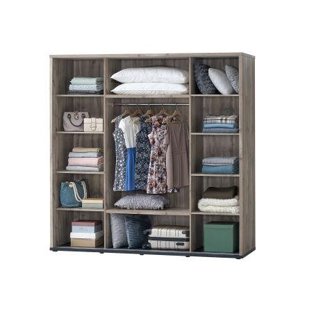 Armoire 240 cm CASPIAN avec 2 portes coulissantes
