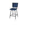 Manou, chaise de bar - off black - tissu Karese - Henders and Hazel