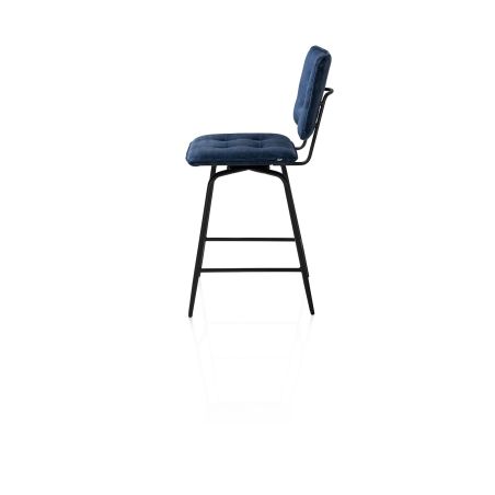 Manou, chaise de bar - off black - tissu Karese - Henders and Hazel