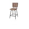 Manou, chaise de bar - off black - tissu Karese - Henders and Hazel