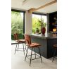 Manou, chaise de bar - off black - tissu Karese - Henders and Hazel