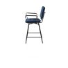 Manou, chaise de bar avec accoudoirs - off black - tissu Karese - Henders and Hazel