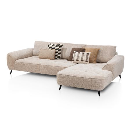 Belluno, 3-places accoudoir gauche + méridienne droite + flex- Derby beige - Henders and Hazel