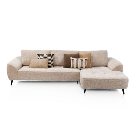 Belluno, 3-places accoudoir gauche + méridienne droite + flex- Derby beige - Henders and Hazel