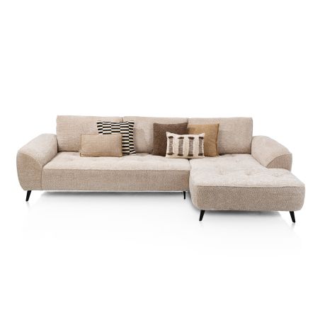 Belluno, 3-places accoudoir gauche + méridienne droite + flex- Derby beige - Henders and Hazel