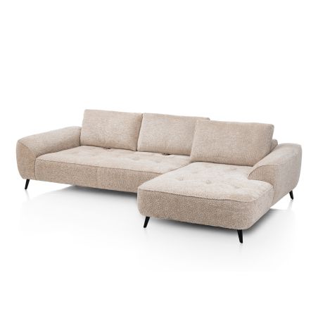 Belluno, 3-places accoudoir gauche + méridienne droite + flex- Derby beige - Henders and Hazel
