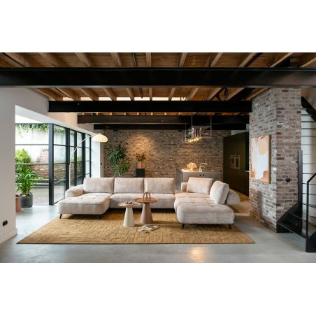 Belluno, 3-places accoudoir gauche + méridienne droite + flex- Derby beige - Henders and Hazel