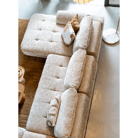 Belluno, 3-places accoudoir gauche + méridienne droite + flex- Derby beige - Henders and Hazel