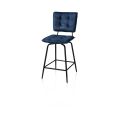 Manou, chaise de bar haut 117 cm - off black - tissu Karese - 3 coloris- Henders and Hazel
