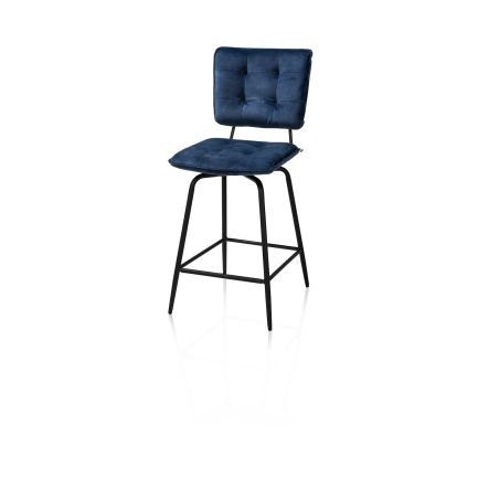 Manou, chaise de bar haut 117 cm - off black - tissu Karese - 3 coloris- Henders and Hazel