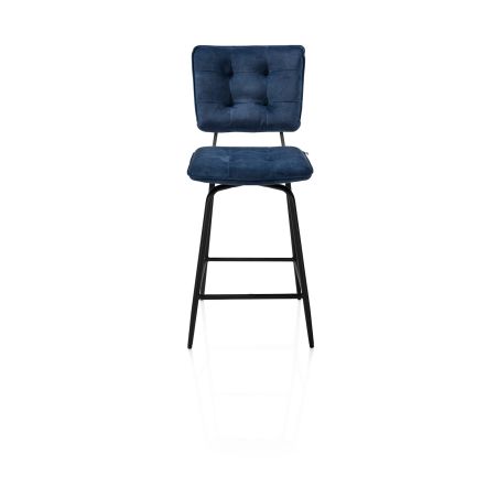 Manou, chaise de bar haut 117 cm - off black - tissu Karese - 3 coloris- Henders and Hazel