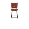 Manou, chaise de bar haut 117 cm - off black - tissu Karese - 3 coloris- Henders and Hazel