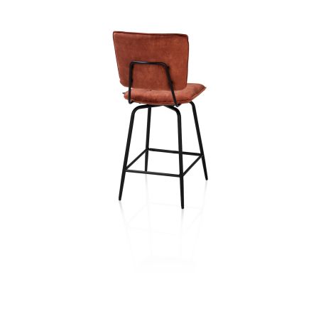Manou, chaise de bar haut 117 cm - off black - tissu Karese - 3 coloris- Henders and Hazel