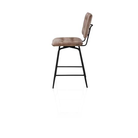 Manou, chaise de bar haut 117 cm - off black - tissu Karese - 3 coloris- Henders and Hazel