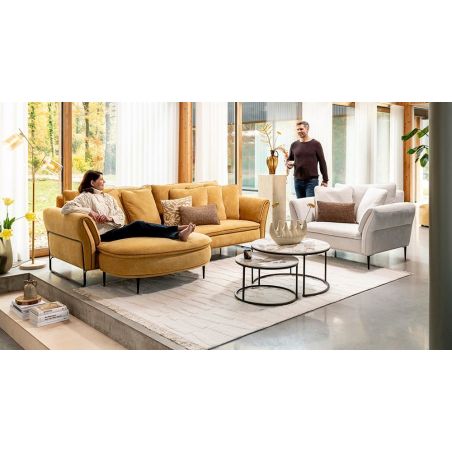 Almeria, Canapé 4 places 2 pièces, ressorts ensaches, pied design - Henders and Hazel