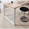 Bureau GW-LIONI 158 cm en décor chêne navarra et blanc