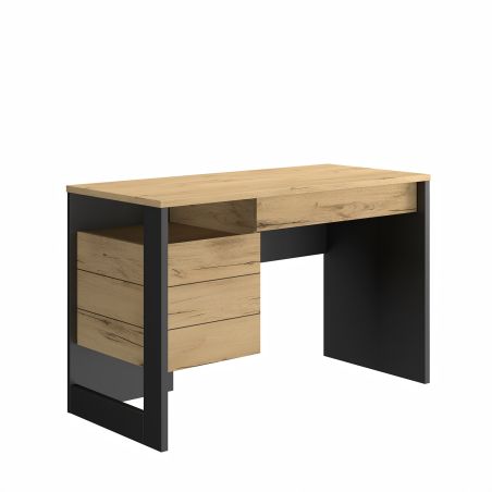Bureau droit 119 cm KURT avec 1 porte et 1 tiroir