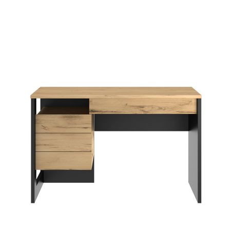 Bureau droit 119 cm KURT avec 1 porte et 1 tiroir