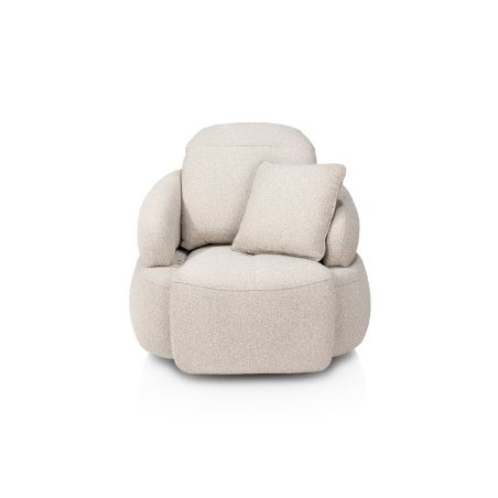 Hollywood, Homecinema fauteuil pivotant, tissu Cloudy, dos réglable, électrique repose - Henders and Hazel