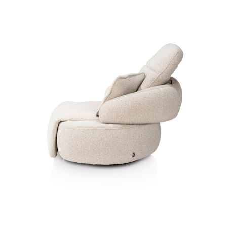 Hollywood, Homecinema fauteuil pivotant, tissu Cloudy, dos réglable, électrique repose - Henders and Hazel