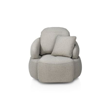 Hollywood, Homecinema fauteuil pivotant, tissu Cloudy, dos réglable, électrique repose - Henders and Hazel