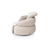Hollywood, Homecinema fauteuil pivotant, tissu Cloudy dos réglable, électrique repose, incl. bat - Henders and Hazel