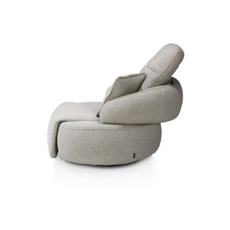 Hollywood, Homecinema fauteuil pivotant, tissu Cloudy dos réglable, électrique repose, incl. bat - Henders and Hazel