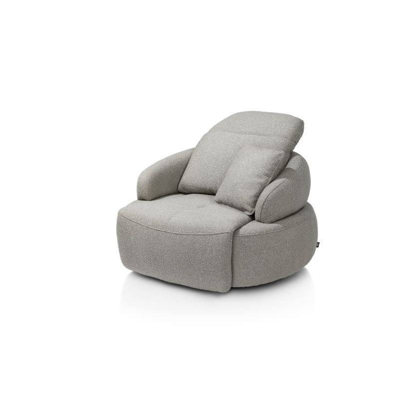 Hollywood, homecinema fauteuil pivotant xl, tissu cloudy, dos réglable, électrique repose - Henders and Hazel