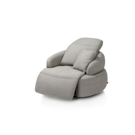 Hollywood, homecinema fauteuil pivotant xl, tissu cloudy, dos réglable, électrique repose - Henders and Hazel