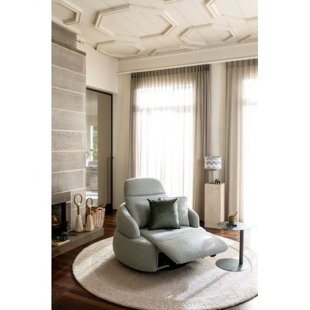Hollywood, homecinema fauteuil pivotant xl, tissu cloudy, dos réglable, électrique repose - Henders and Hazel