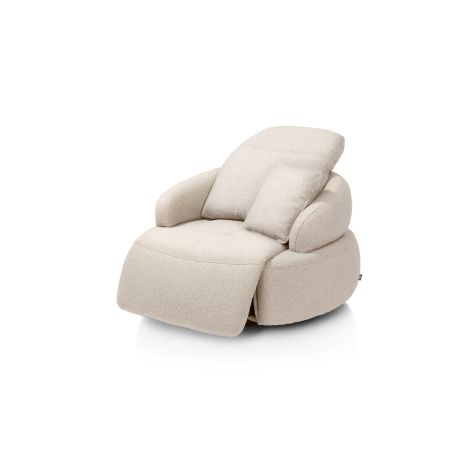 Hollywood, homecinema fauteuil pivotant xl, tissu cloudy, dos réglable, électrique repose - Henders and Hazel
