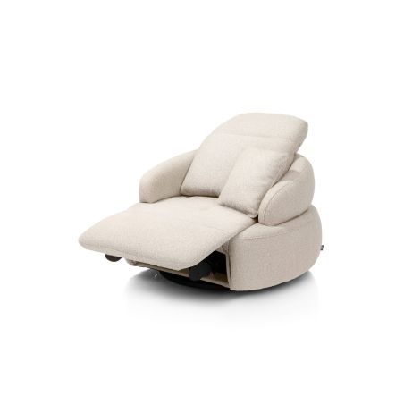 Hollywood, homecinema fauteuil pivotant xl, tissu cloudy, dos réglable, électrique repose - Henders and Hazel